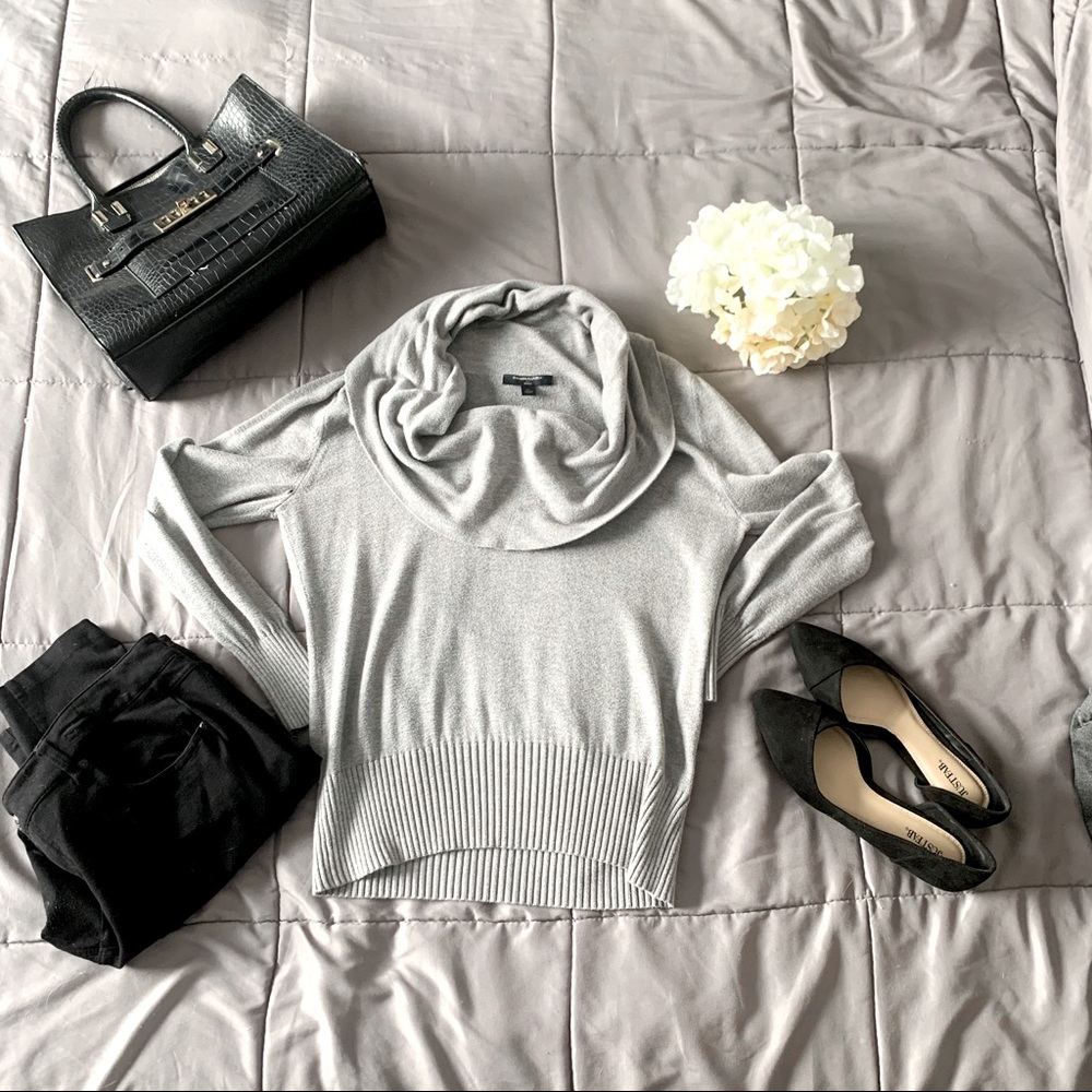 Banana Republic Cowl Neck Sweater Gray